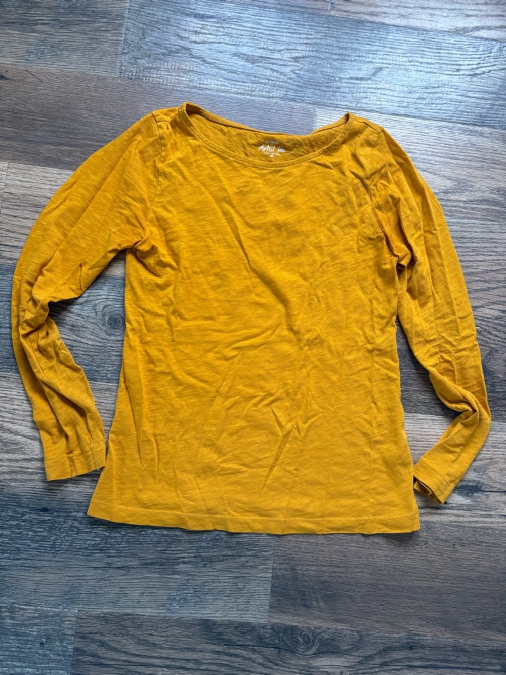 J. Crew Mustard Yellow Long Sleeve Tee